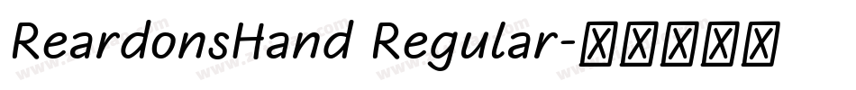 ReardonsHand Regular字体转换